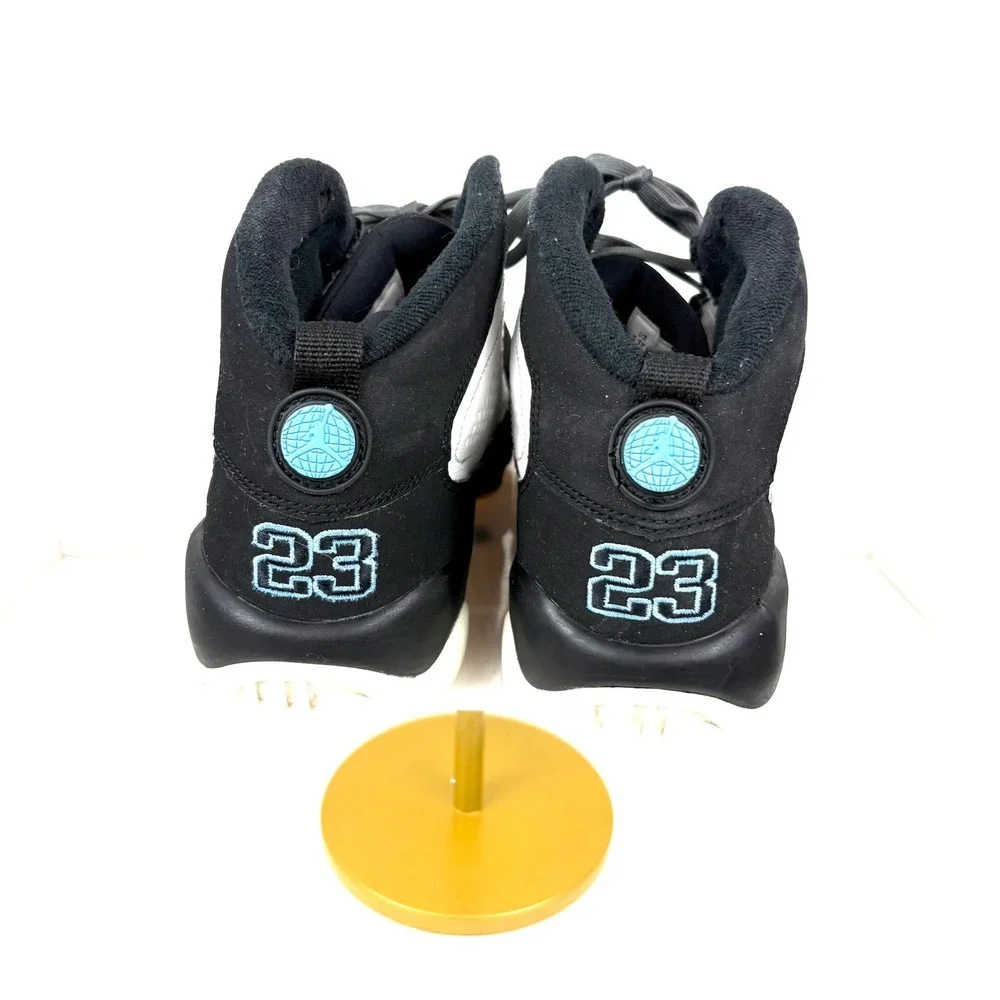 Nike Air Jordan 9 Retro University Blue GS 5.5Y White Black 302359-140 UNC